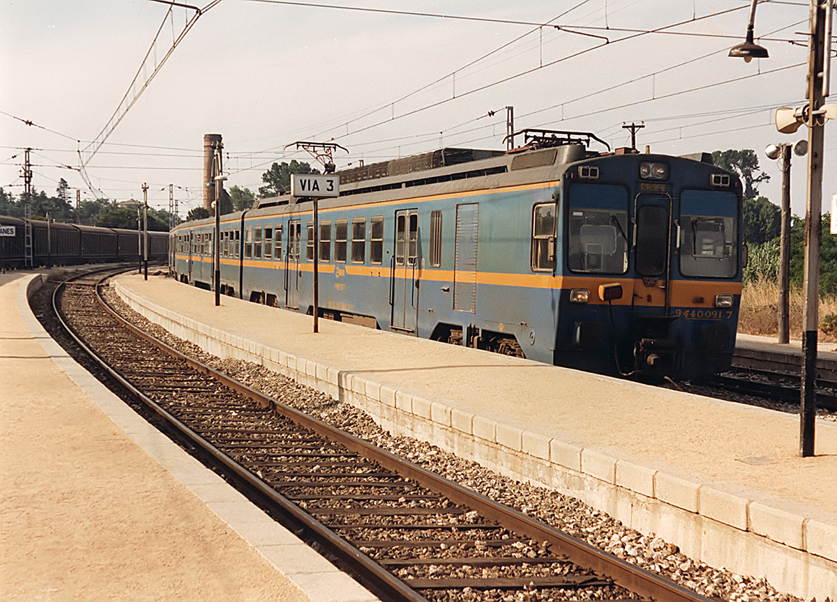 Spanish Railways RENFE - Class 440 unit arriving at Blanes