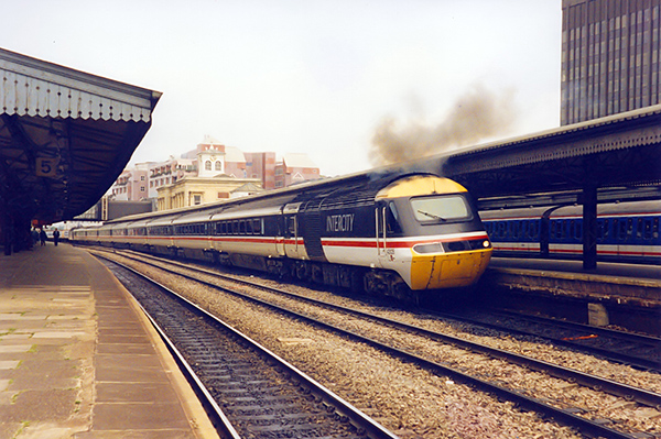 Class 4440 EMU arriving at Blanes Railway Station in Spain